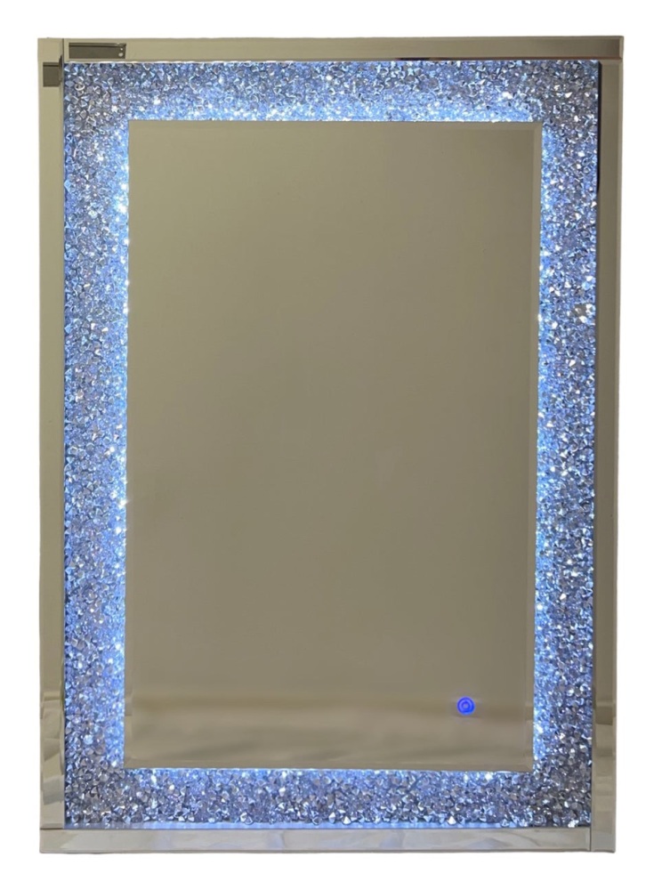 Diamond Crush Sparkle Led Wall Mirror 120cm x 80cm