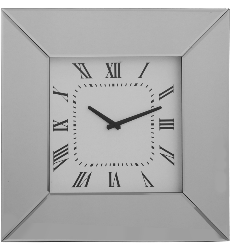 Mirrored Clock 50cm x 50cm