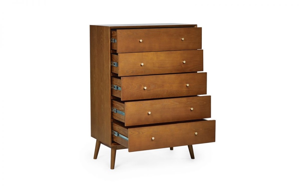 Cherry Ash Lowry 5 Drawer Chest