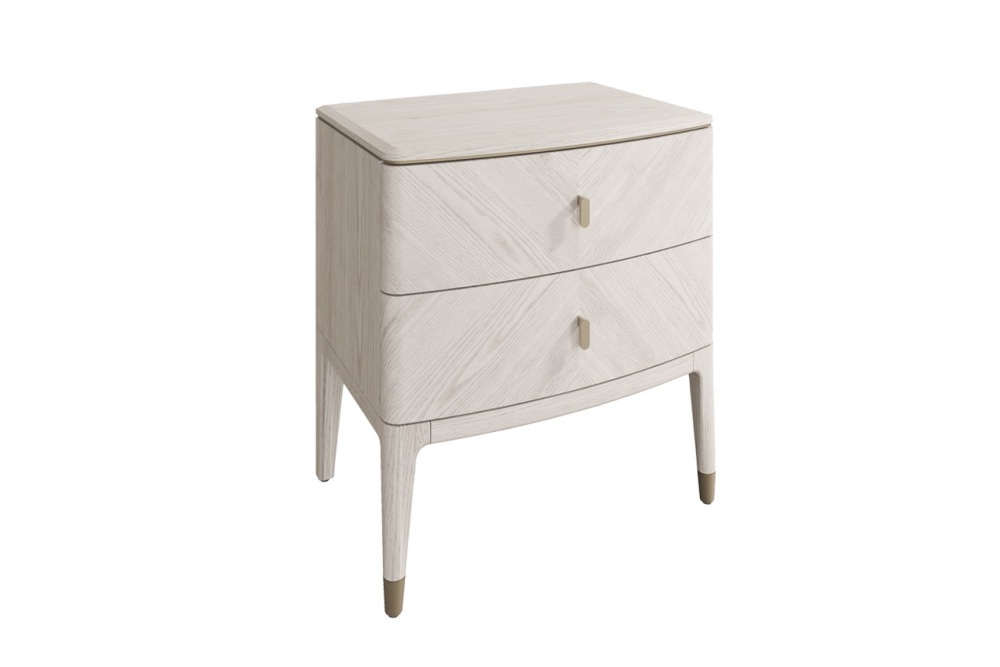 Diletta 2 Drawer Bedside Table  Stone