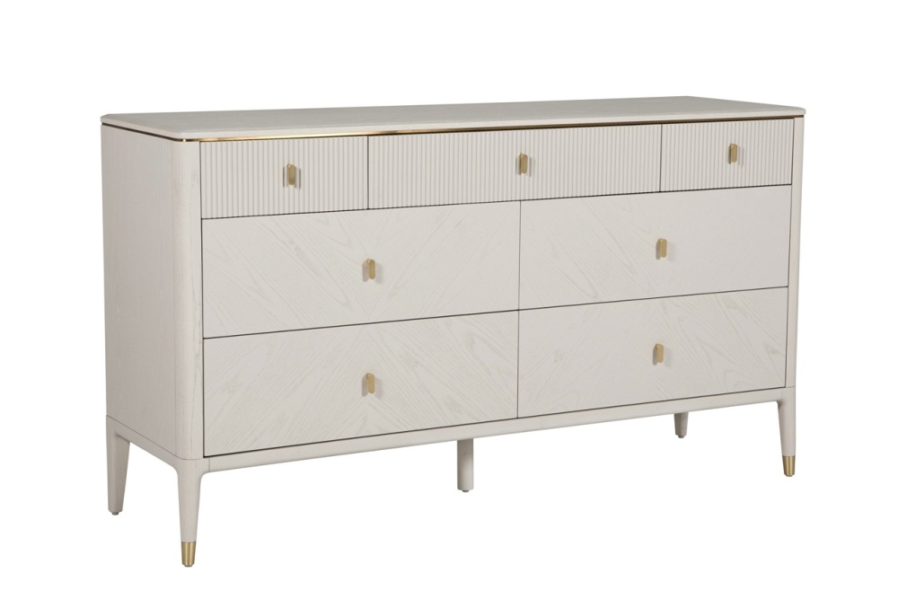 Diletta 7 Drawer Chest of Drawers in stone