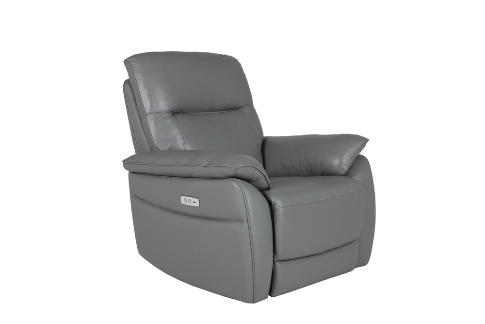 Nerano 1 Seater Electric Recliner Steel Grey