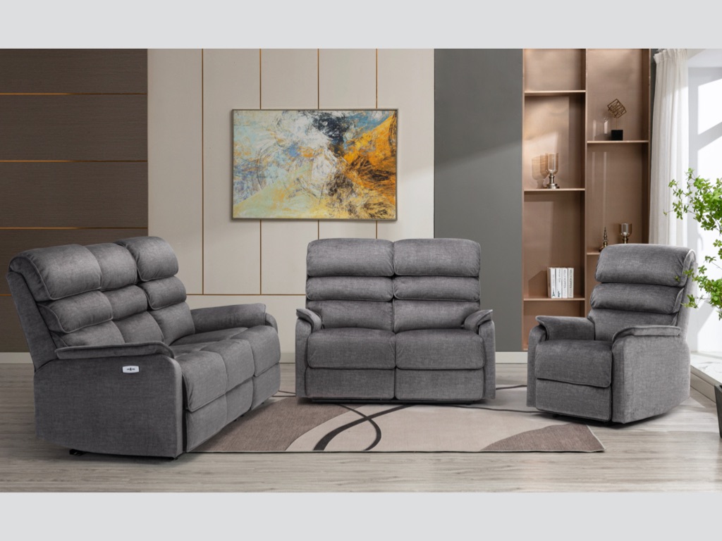 Savoy 3 Seater Electric Recliner Grey