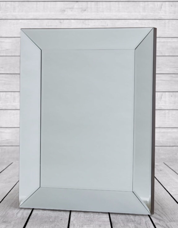 Venetian Tray Silver Bevelled Mirror 96cm x 76cm