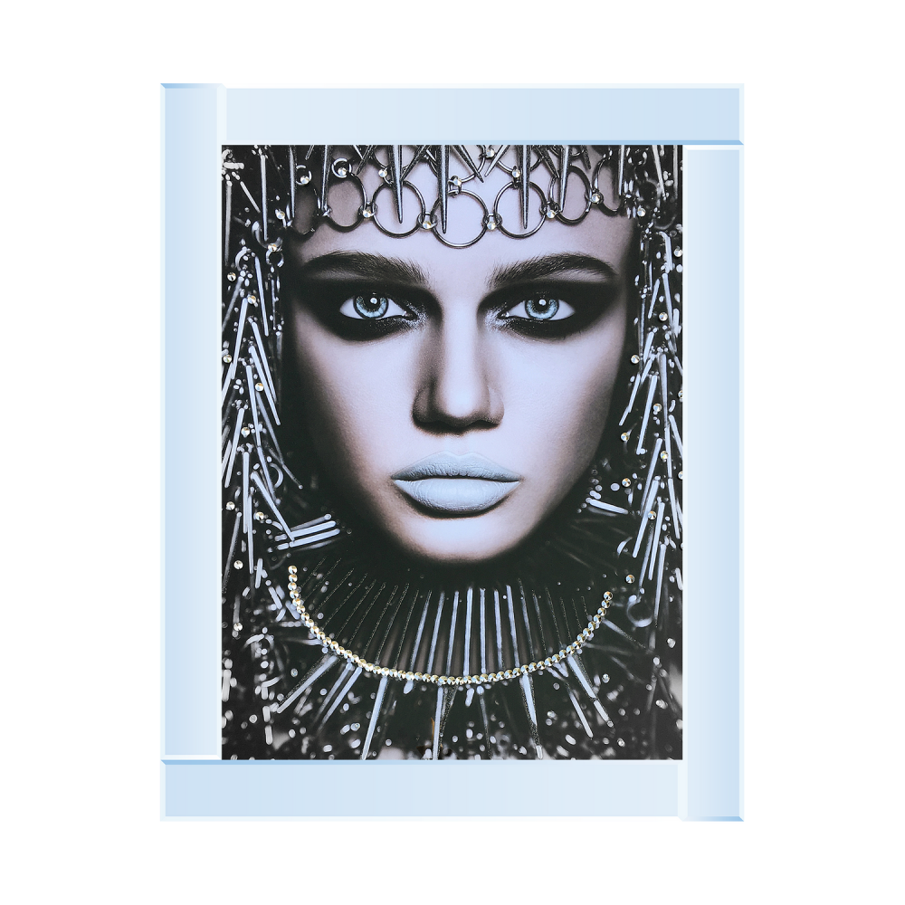 Egyptian lady 2 Media Wall Art in a Mirrored Frame