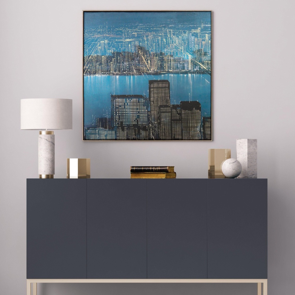 Night Life Framed Canvas