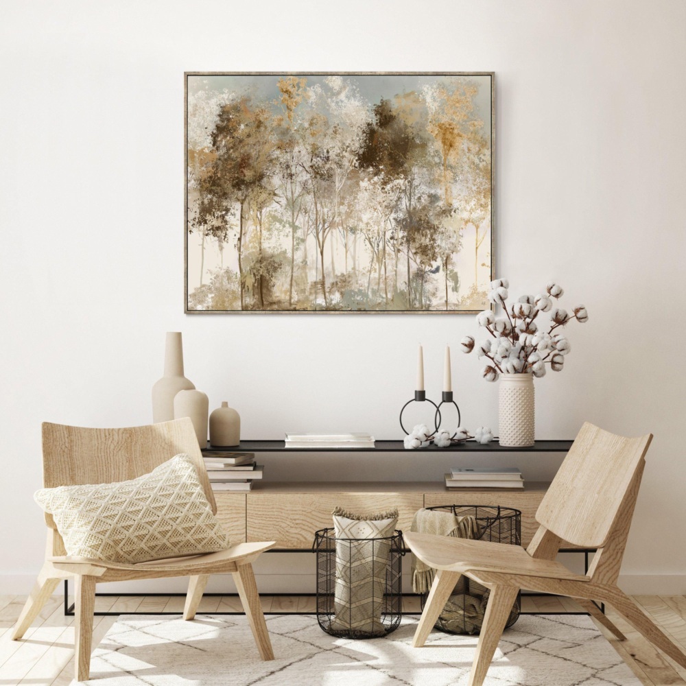 Copper Frost Framed Canvas Wall Art