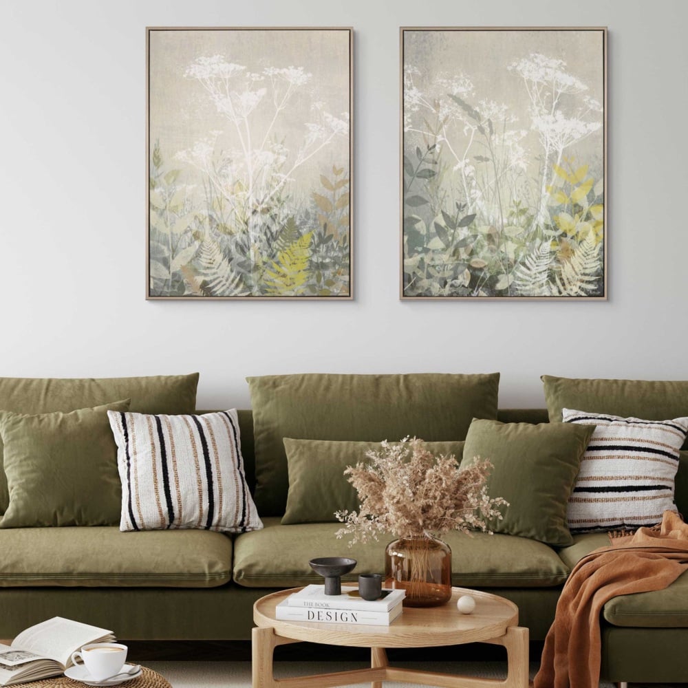 Natural Beauty set of contemporary framed canvases