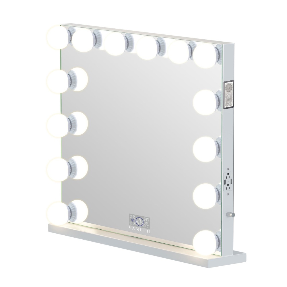 15 bulb Hollywood Mirror with usb port and bluetooth 80cm x 60cm