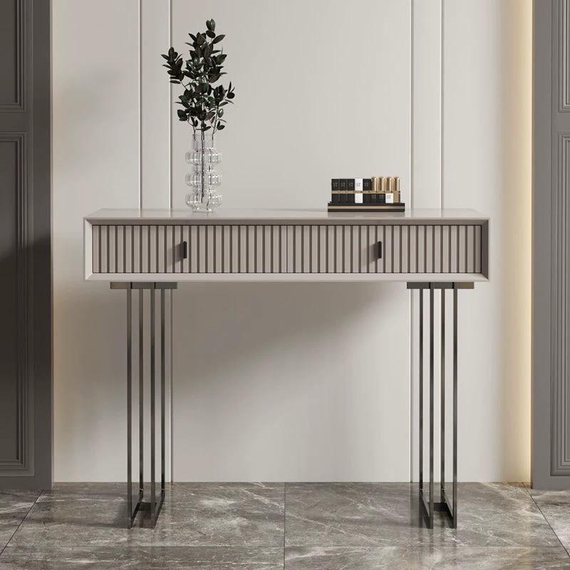 Verdi  2 Drawer Dressing Table Grey  & Black
