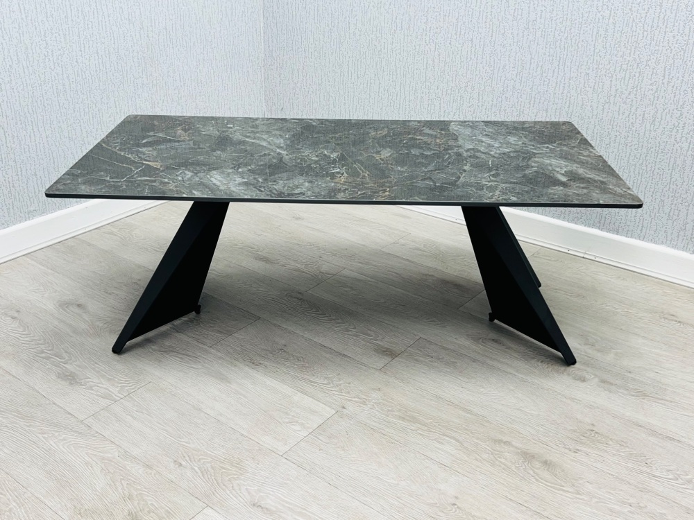 Chicago Black & Gold Ceramic Coffee Table 120cm