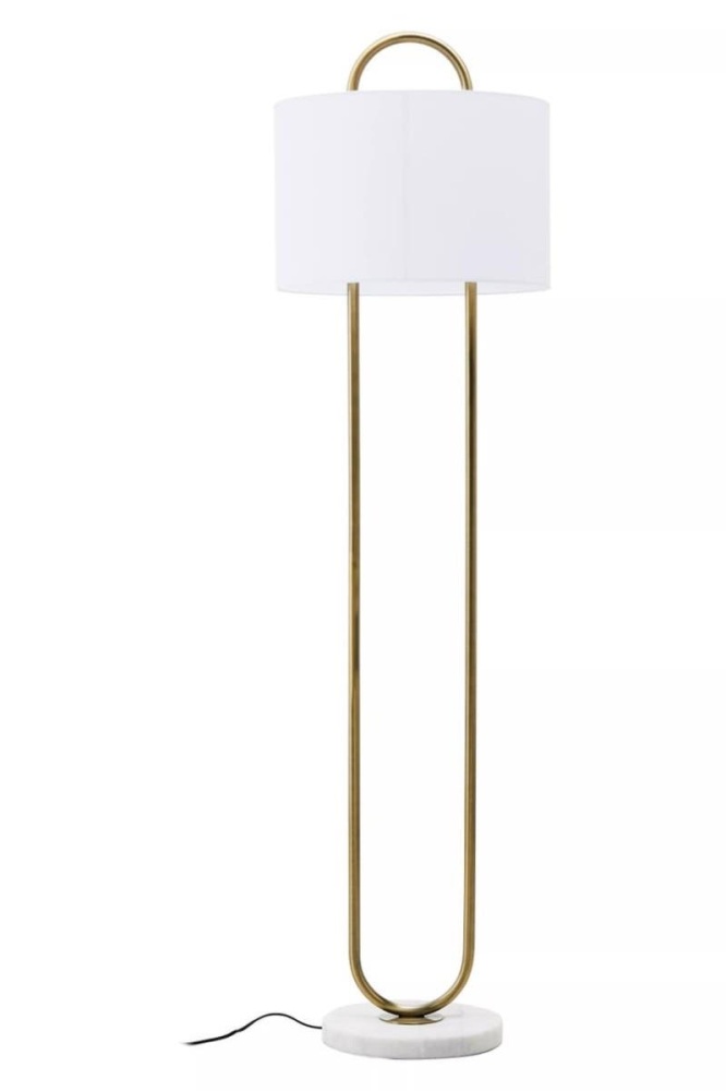 Nolan White And Gold Floor Lamp