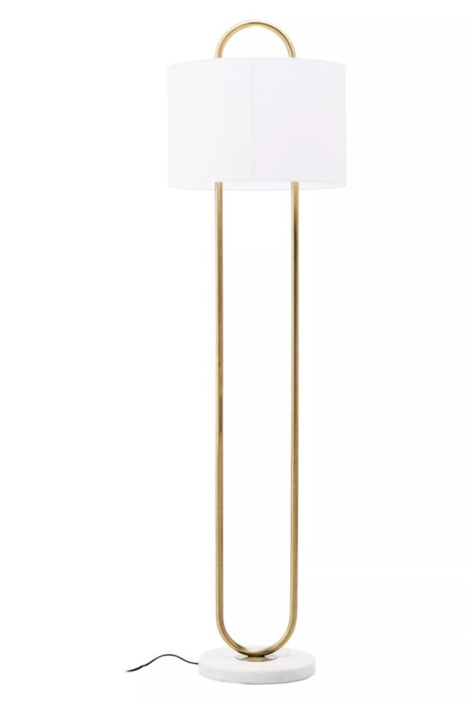 Nolan White And Gold Floor Lamp