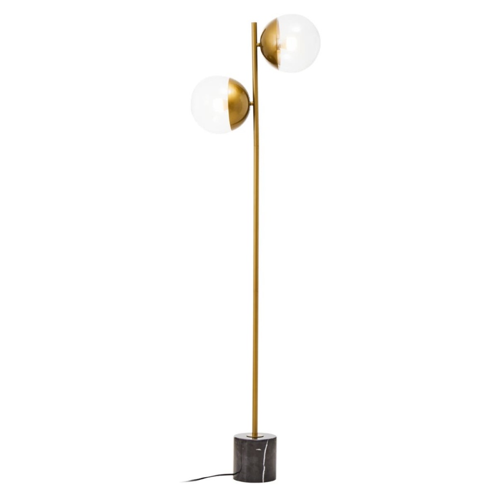 Revive 2 Bulb Gold Finish Metal Floor Lamp