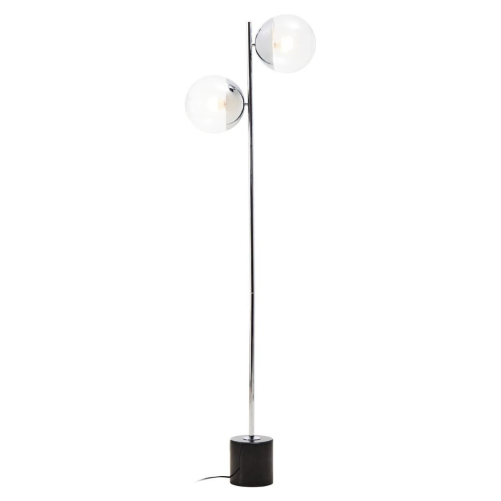 Revive 2 Bulb Silver Finish Metal Floor Lamp