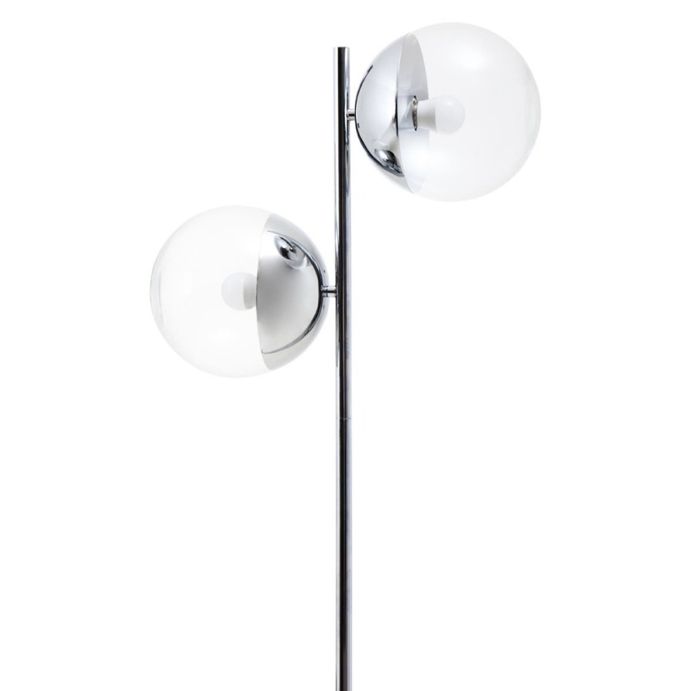 Revive 2 Bulb Silver Finish Metal Floor Lamp