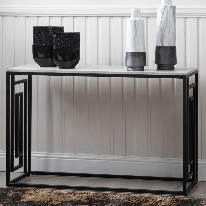 Devon Black and Grey Console Table