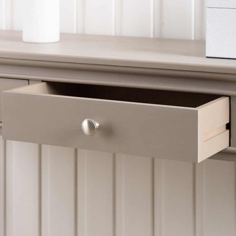 Delta  Taupe Large 3 Drawer Console 120cm