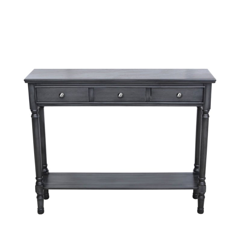 Delta Medium 3 Drawer Console Table Dark Grey - Ball Handle