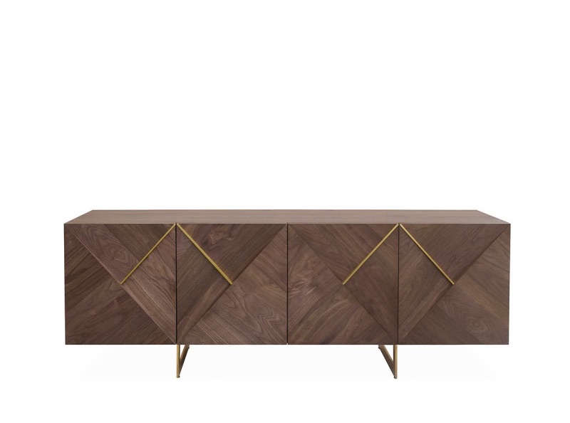 Ivanna 4 Door Sideboard light Walnut 209cm