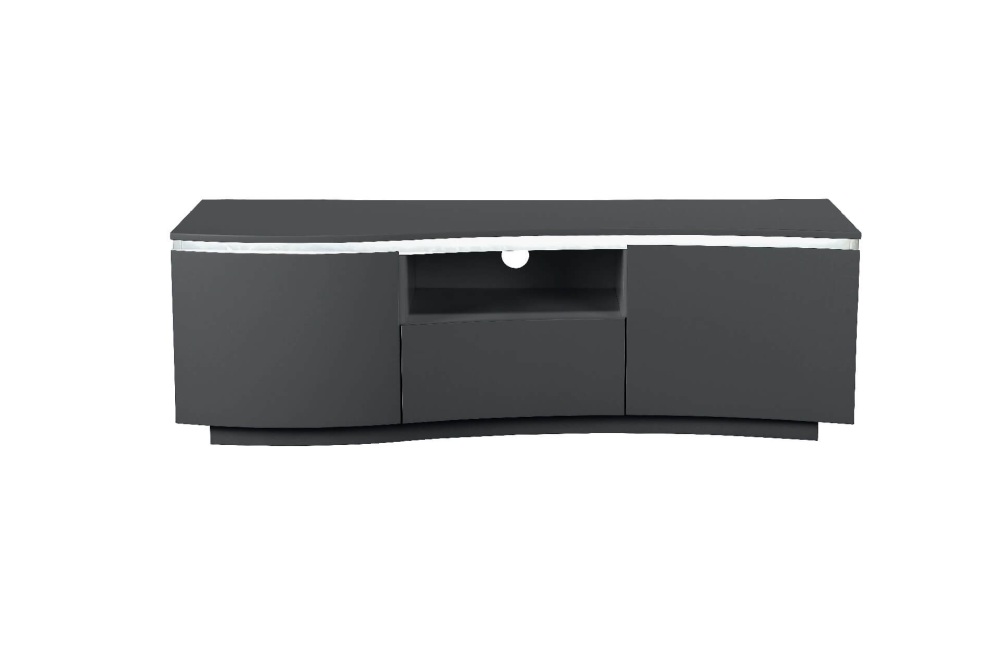 Daiva TV Cabinet in Charcoal 140cm with led light trim