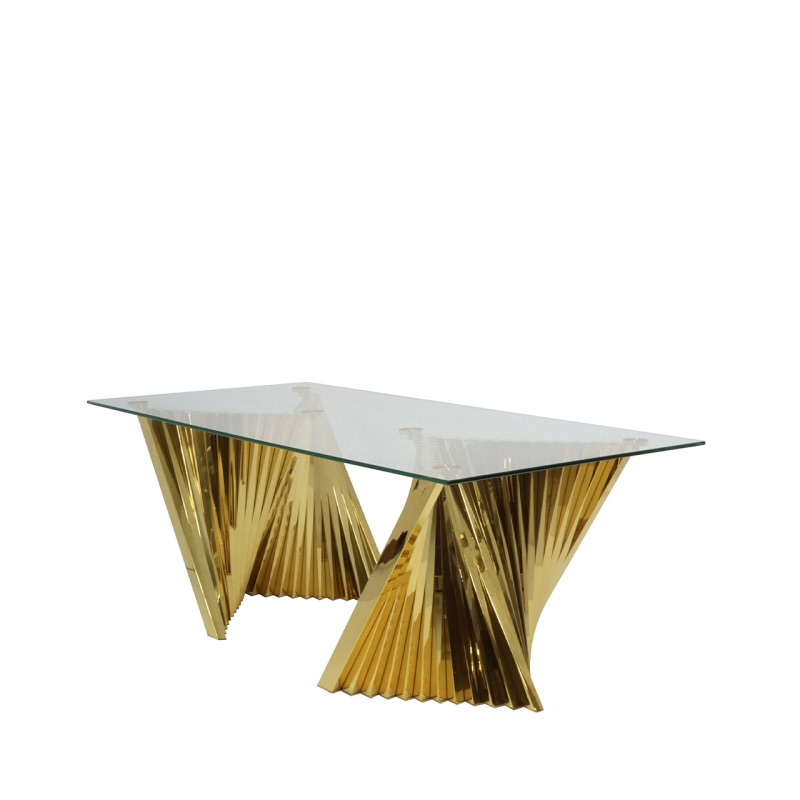 Lucille Gold Metal Coffee Table 130cm