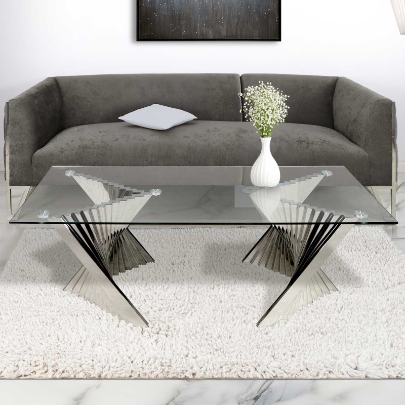 Lucille Stainless Steel Coffee Table 130cm