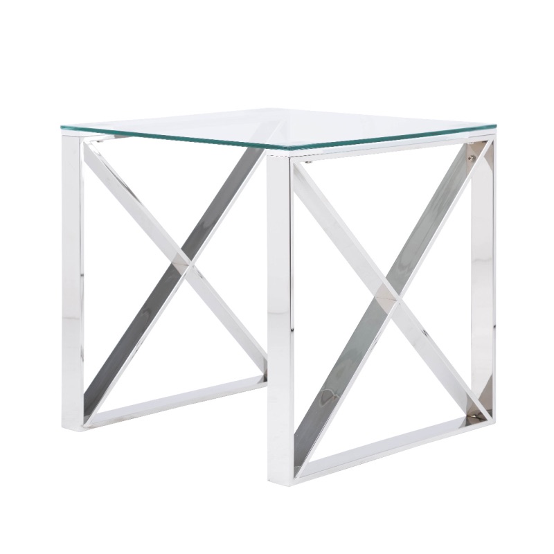 Zenith Stainless Steel End Table 55cm