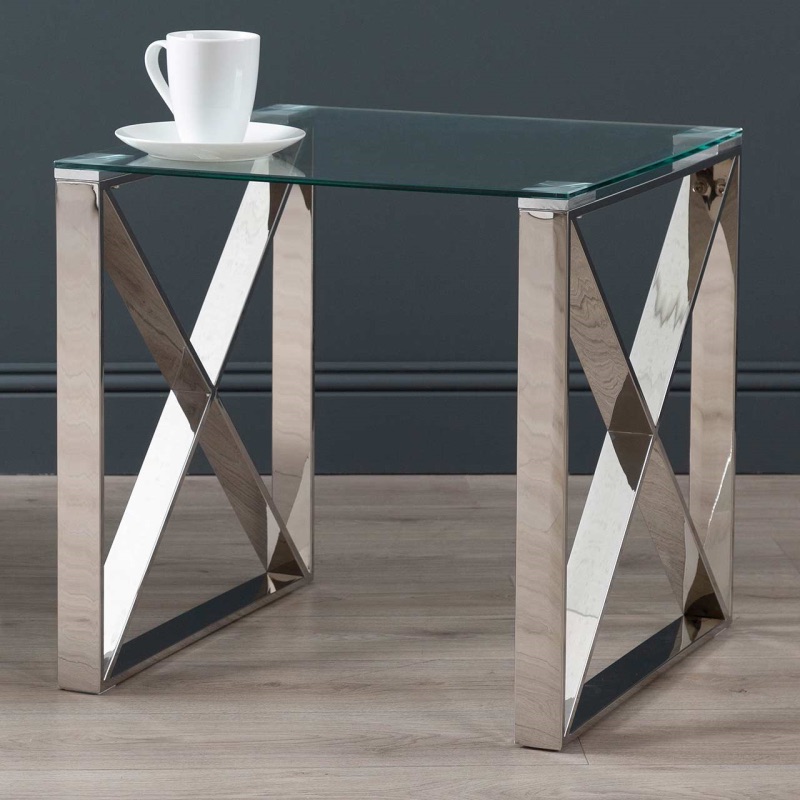 Zenith Stainless Steel End Table 55cm