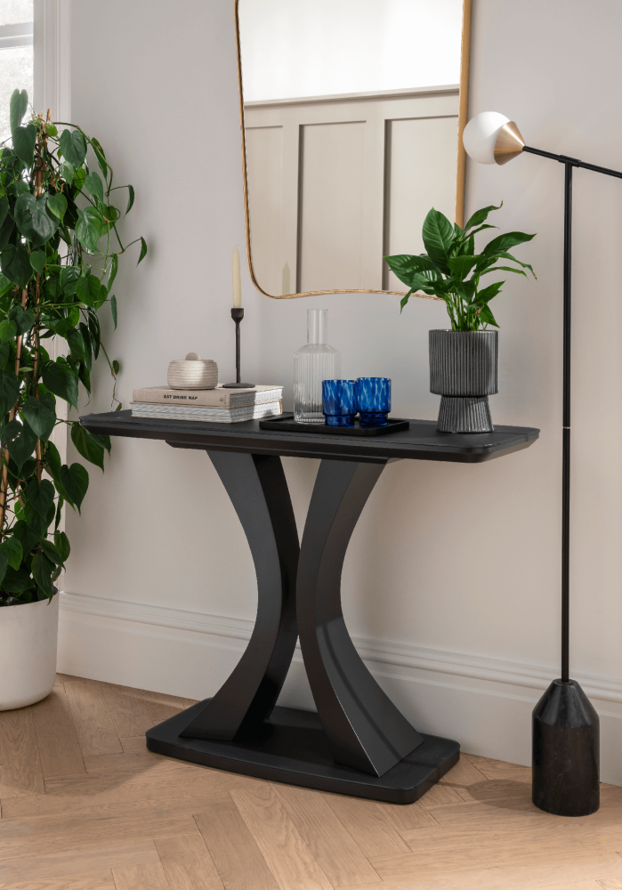 Daiva Console Table Charcoal 110cm