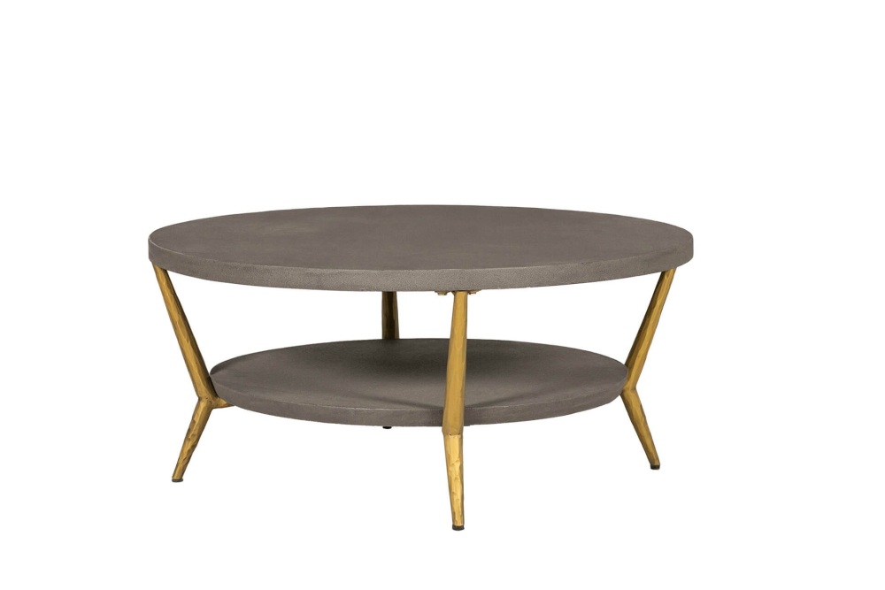 Tabitha Coffee Table Round Grey 80cm