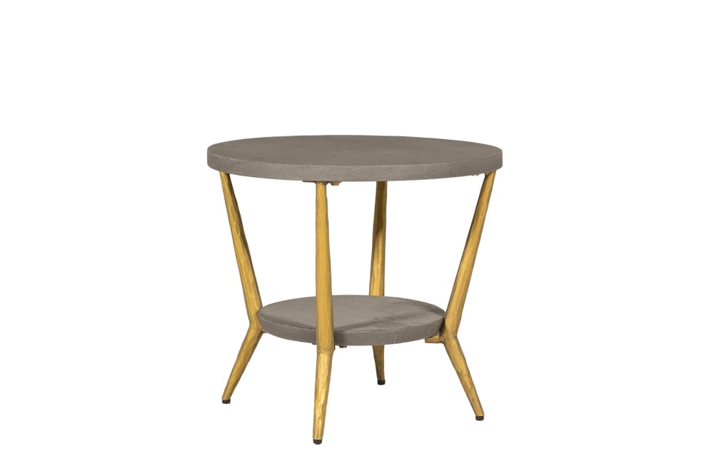 Tabitha Lamp Table Round Grey 50cm