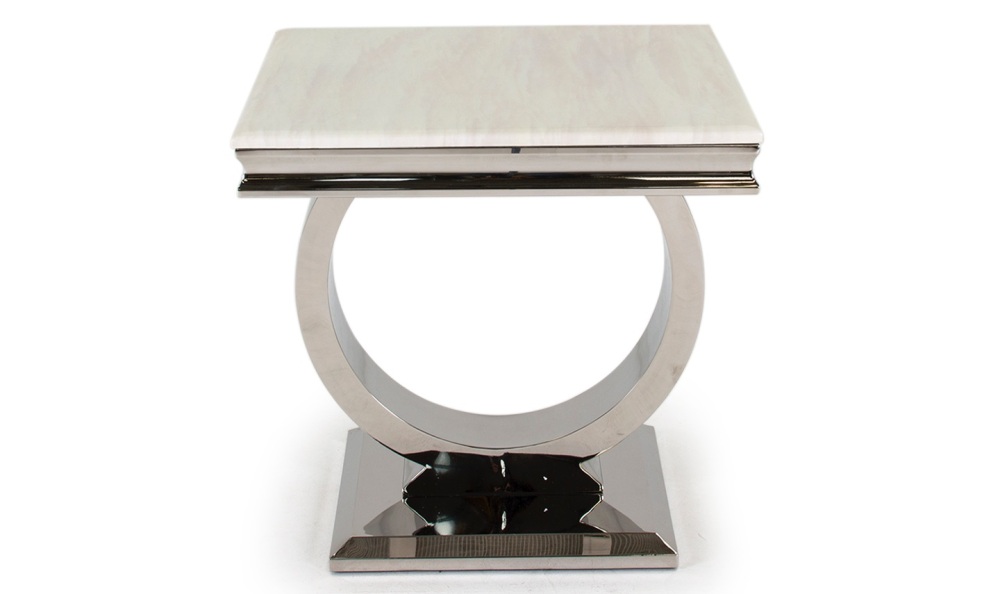 Arianna marble Lamp Table Cream 60cm x 60cm