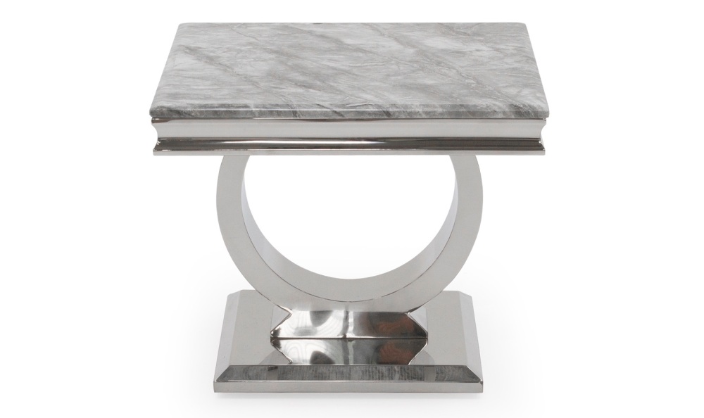 Arianna marble Lamp Table grey 60cm x 60cm