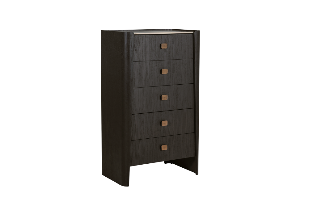 Rhodes Tall 5 Drawer Chest of Drawers Ebony