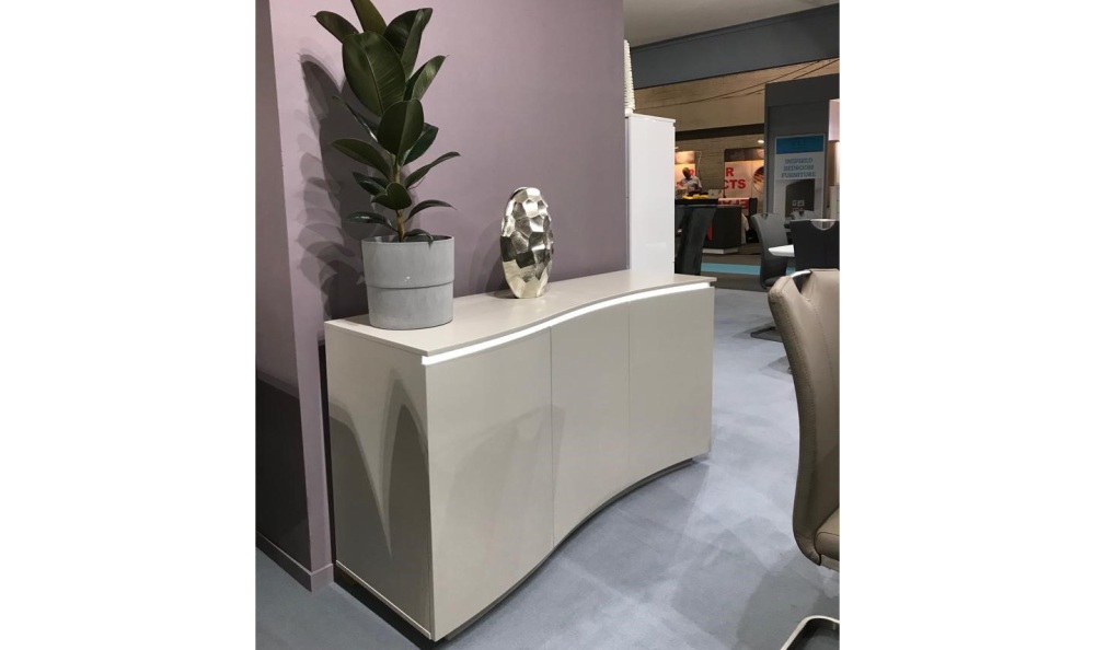 Lazzaro Sideboard Light Grey with LED Lights 150cm