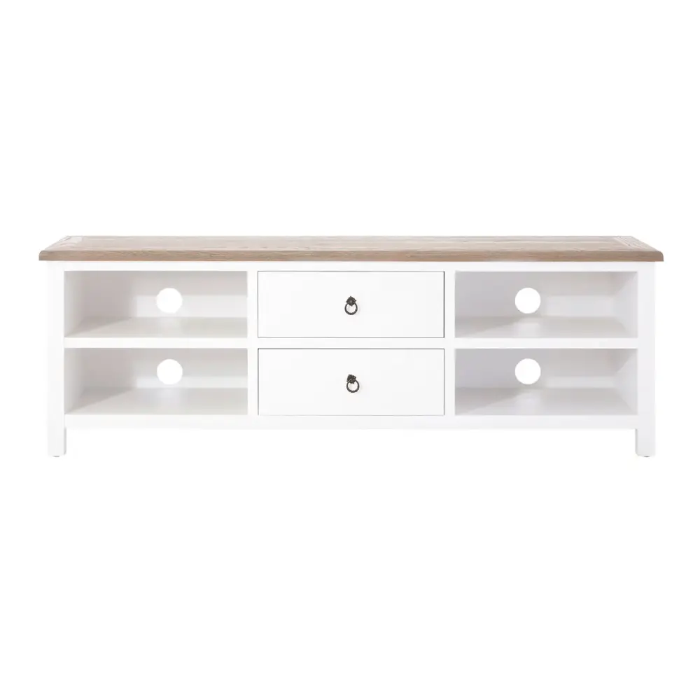 Hampstead white media unit 180cm