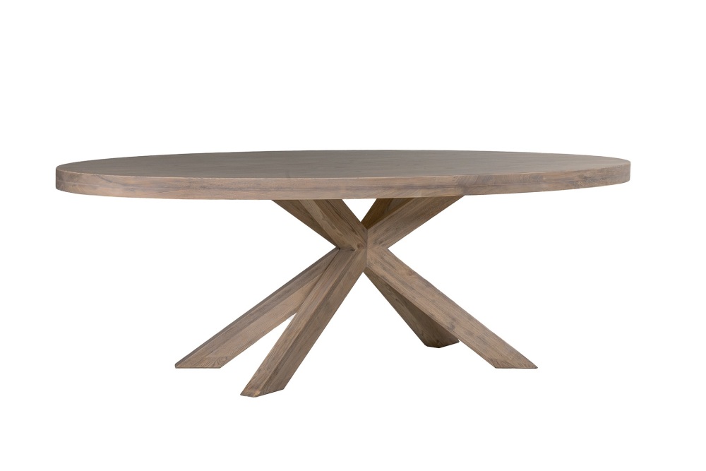 Falun Oval Dining Table Large Smoked Oak 235cm