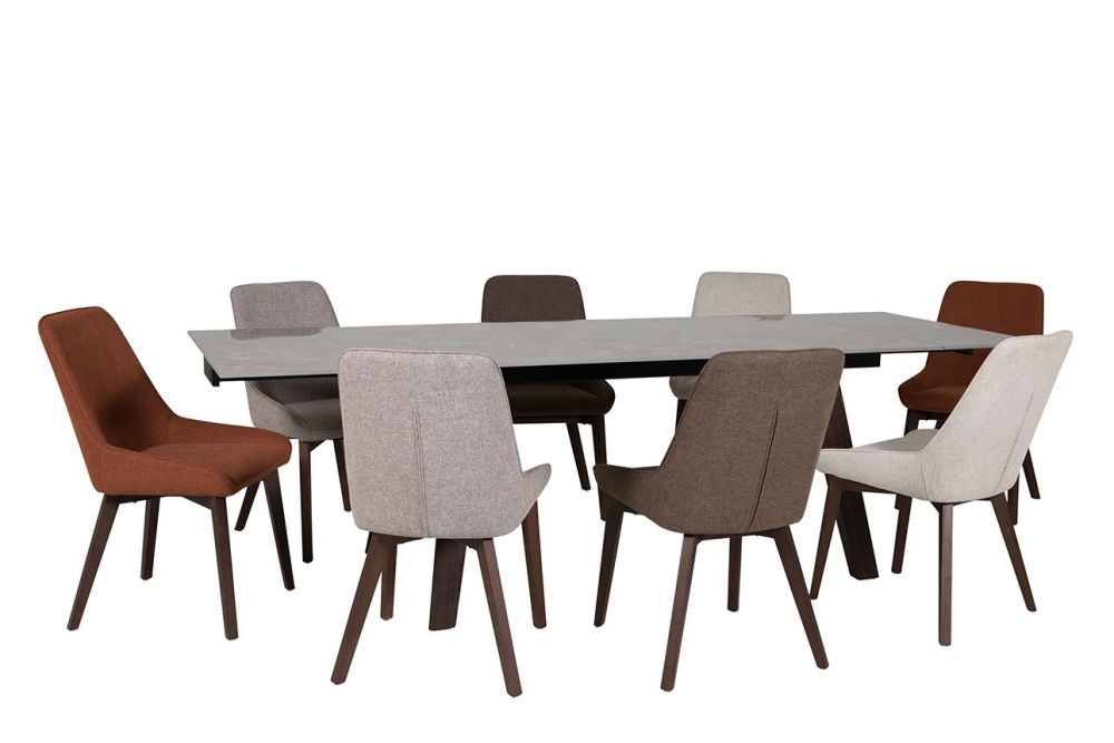 Axton Latte Rectangle Extending sintered  stone Dining Table 180cm - 260cm
