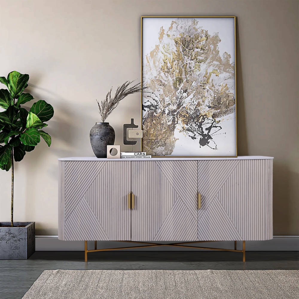 Amiri Marble & Mango 3 Door Sideboard 145cm
