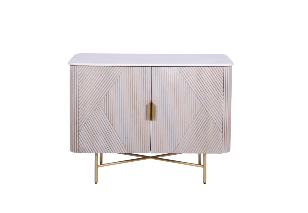 Amiri Marble & Mango 2 Door Sideboard 100cm