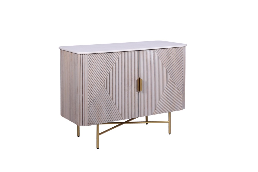 Amiri Marble & Mango 2 Door Sideboard 100cm