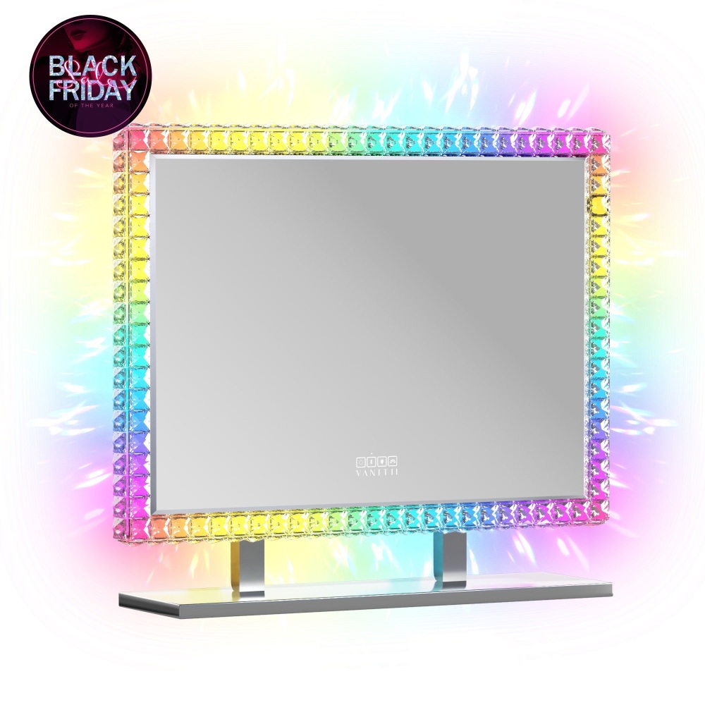 Hollywood Mirror multi colour RGB with usb port and bluetooth 80cm x 60cm