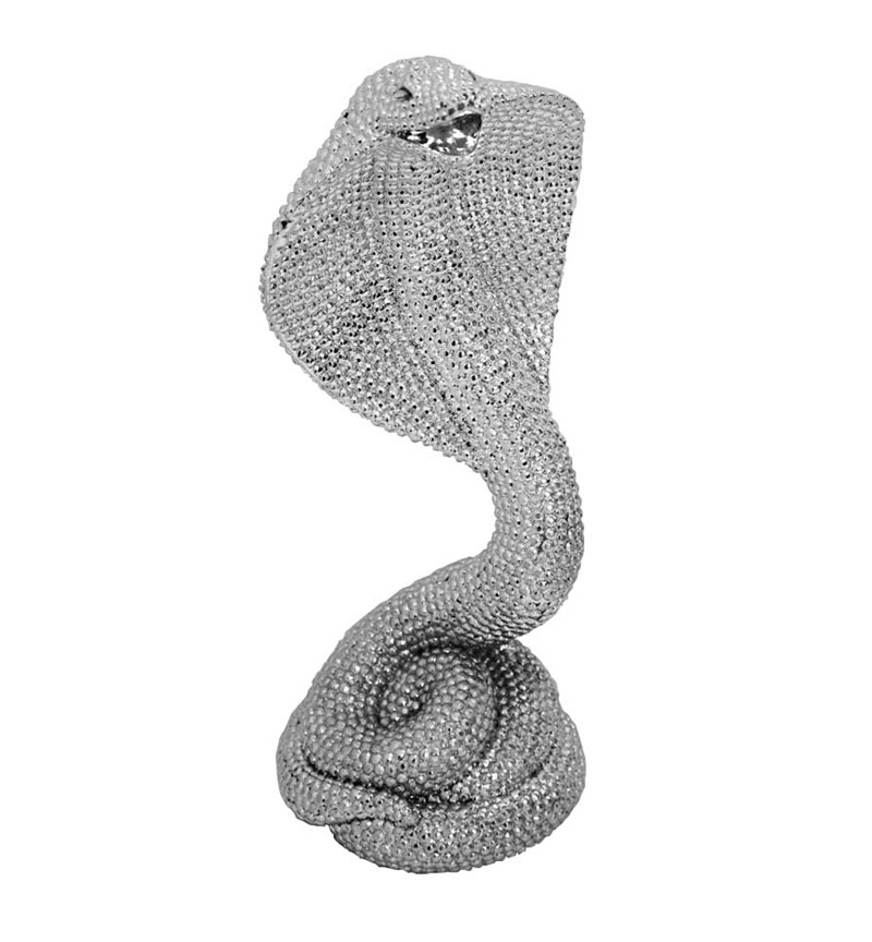 Cobra Snake in Sparkle Silver 16"