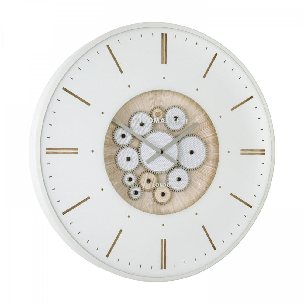 30" Clocksmith Wall Clock Cog Ivory