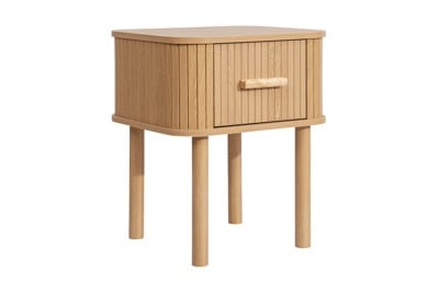 AXEL 1 DRAWER FLUTED BEDSIDE OAK