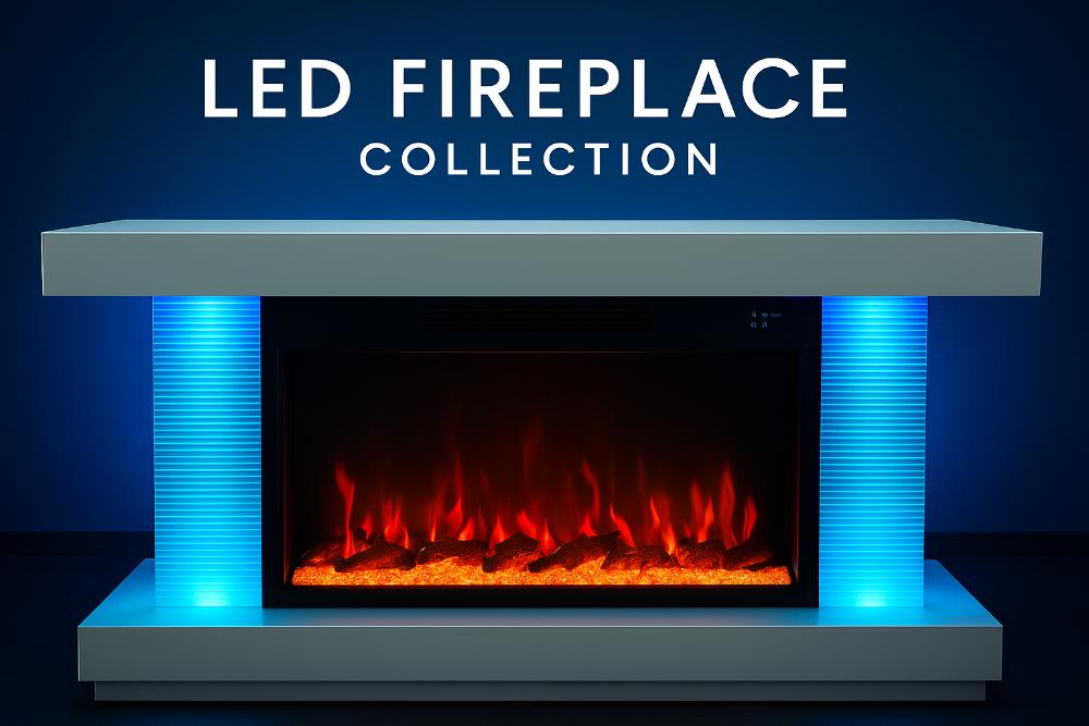 # Mirrored Fire Surrounds