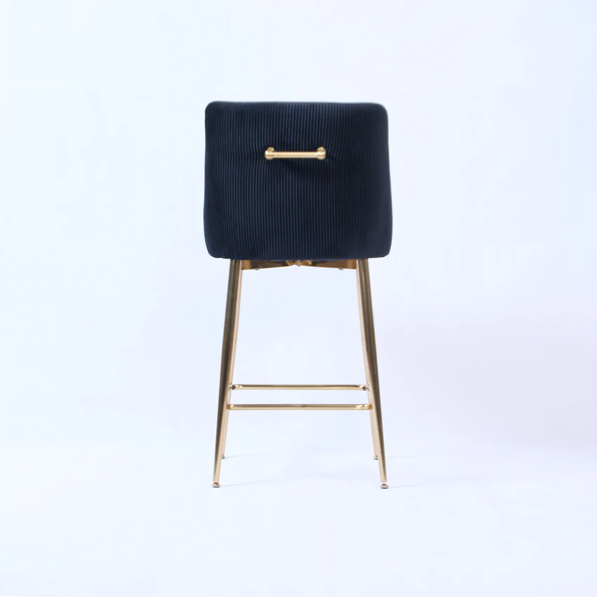 Milan Black Handle Back Bar Stool