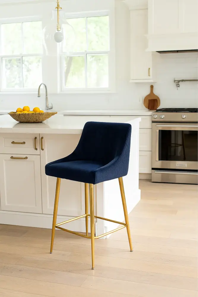 Milan Black Handle Back Bar Stool