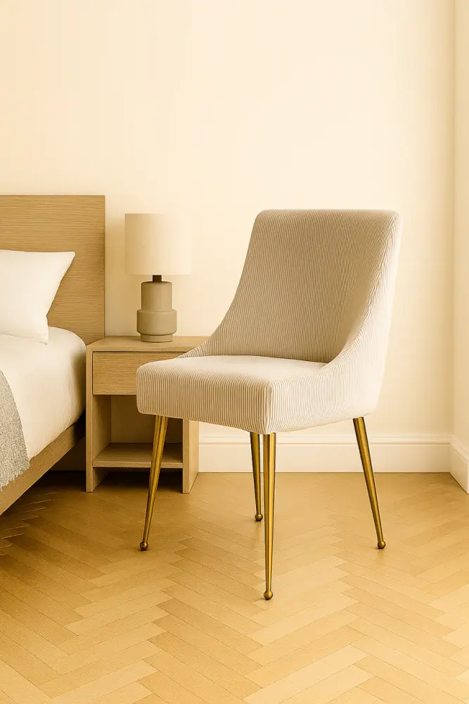 Milan Dining Chair in Cream with Handle Back